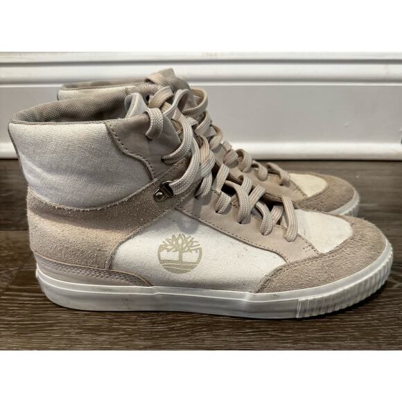 Timberland Skyla Bay White Chukka Boot High‎ Top Sneakers Shoes Womens 9 - Picture 2 of 5